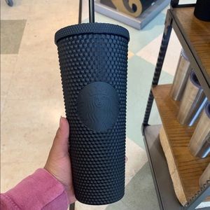 Matte black Starbucks tumbler